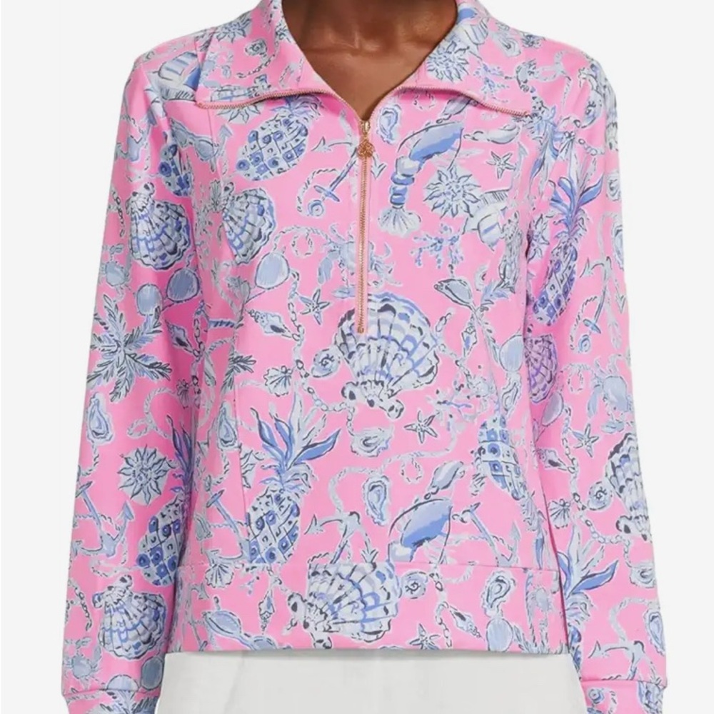 LILLY PULITZER Eleni Pullover Top BAREFOOT BEACHCOMBERS Size M NWT - Picture 9 of 9